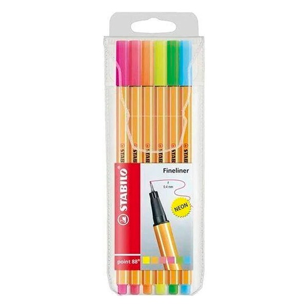 BLISTER 6 ROTULAD.STABILO POINT 88 NEON